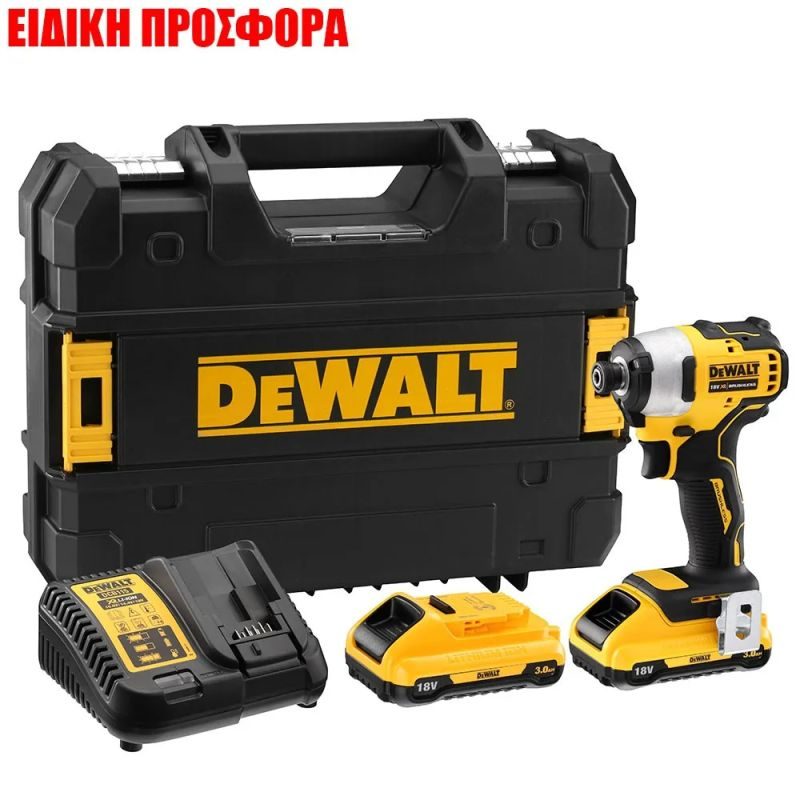 ΚΑΤΣΑΒΙΔΙΑ ΠΑΛΜΙΚΑ DEWALT DCF809L2T 18V  2x3.0Ah ΜΕ TSTAK