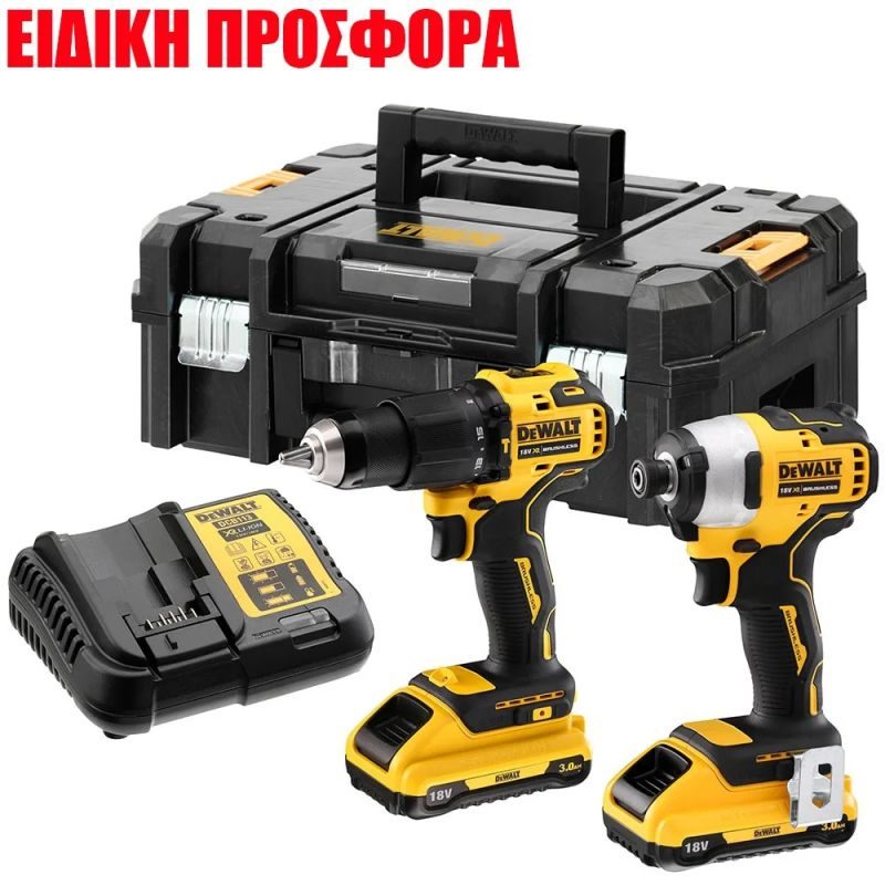 ΔΡΑΠΑΝΟΚΑΤΣΑΒΙΔΑ ΣΕΤ DEWALT DCK2062L2T+ ΠΑΛΜΙΚΑ 18V  2x3.0Ah TSTAK