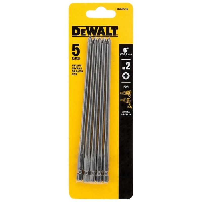 ΜΥΤΕΣ DEWALT DT20425 156mm PH2 ΓΙΑ ΓΥΨΟΣΑΝΙΔΑ, ΣΕΤ 5ΤΕΜ