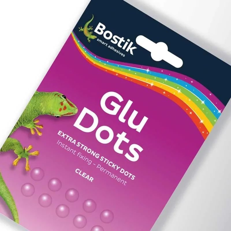 GLU DOTS Αφαιρούμενες κουκίδες διάφανου συγκολλητικού διπλής όψης DEN BRAVEN