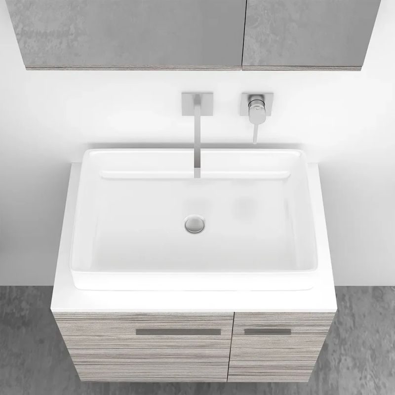 Orabella Solid Surface 70 - Κρεμαστό Έπιπλο Μπάνιου για επικαθήμενο νιπτήρα - Image 2