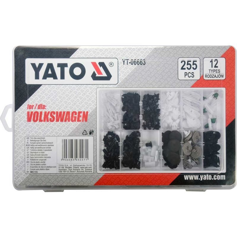 Κλιπς VOLKSWAGEN 255 τεμαχίων YATO YT-06663