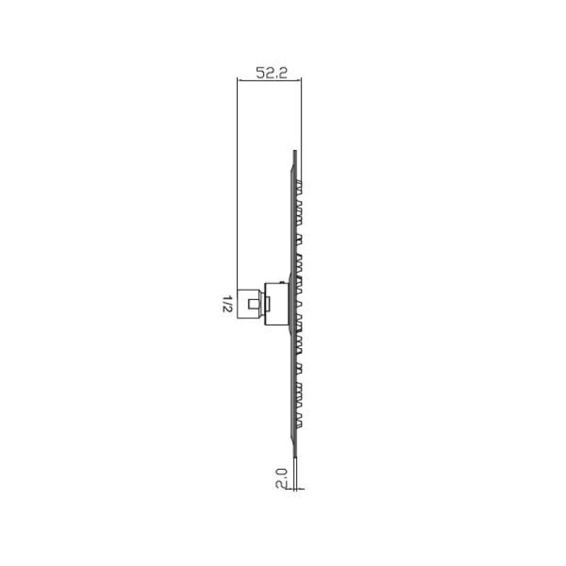 Ανοξείδωτος κώδωνας ντουζ SLIM Φ300 MODEA - Image 2