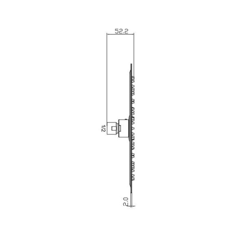 Ανοξείδωτοι κώδωνες ντουζ τετράγωνοι MODEA Inox 304 - Image 2