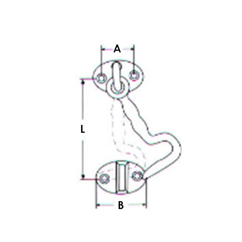 Ζεμπερέκι πόρτας M8384 Inox A4 - Image 2