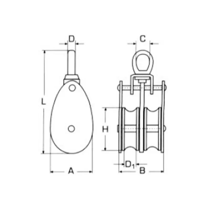 Ράουλο διπλό M8390 Inox A4 - Image 2