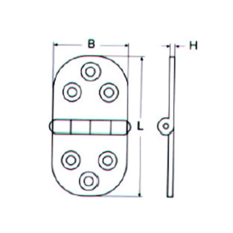 Μεντεσέδες οβάλ M8045 Inox A4 - Image 2