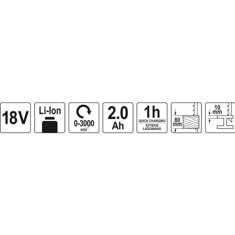 Σπαθόσεγα Mπαταρίας 18V YATO YT-82814