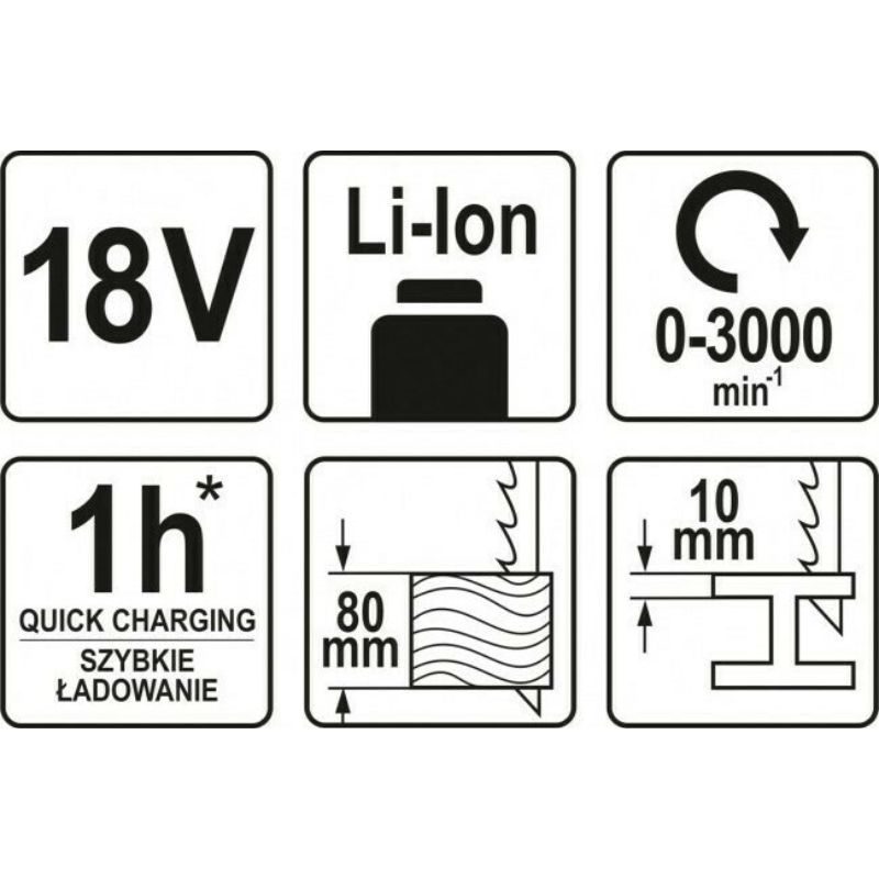 Σπαθοσέγα 18V YATO YT-82815 - Image 3