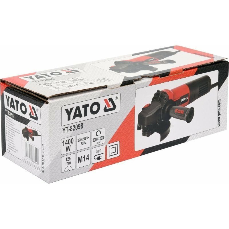 Γωνιακός τροχός ρυθμιζόμενος 1400W YATO YT-82098 - Image 4