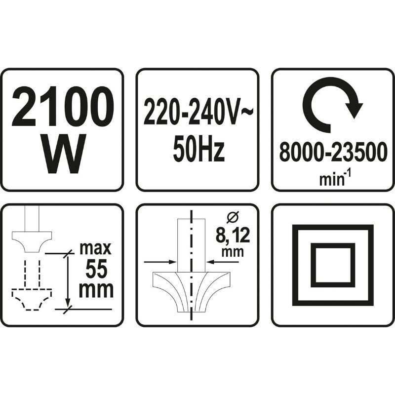 Κάθετη Φρέζα 2100W YATO YT-82380