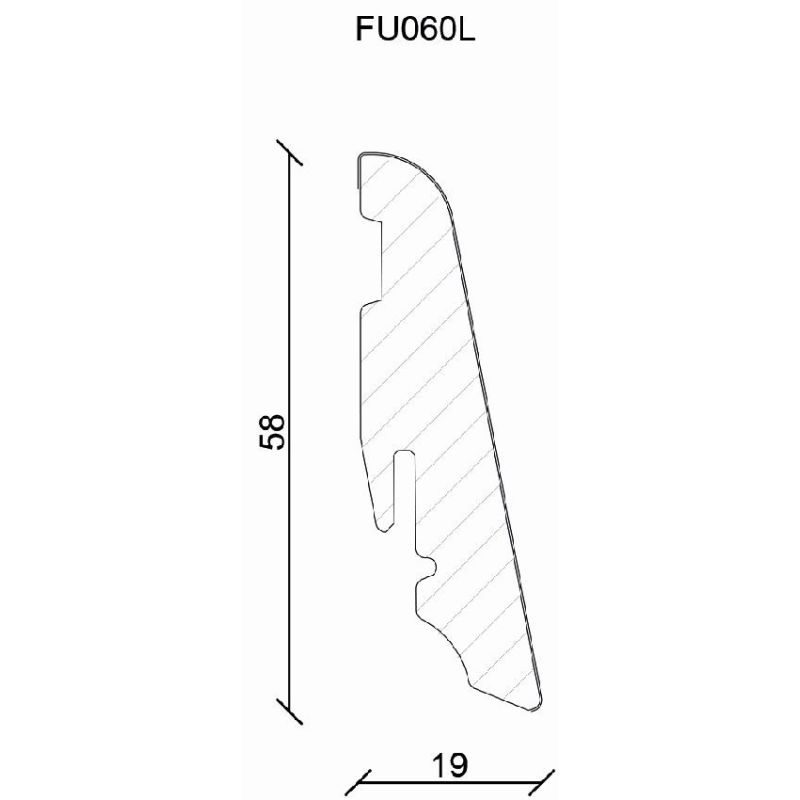 ΣΟΒΑΤΕΠΙ MDF FU60L FOEI35D 19x58x2400mm - Image 2