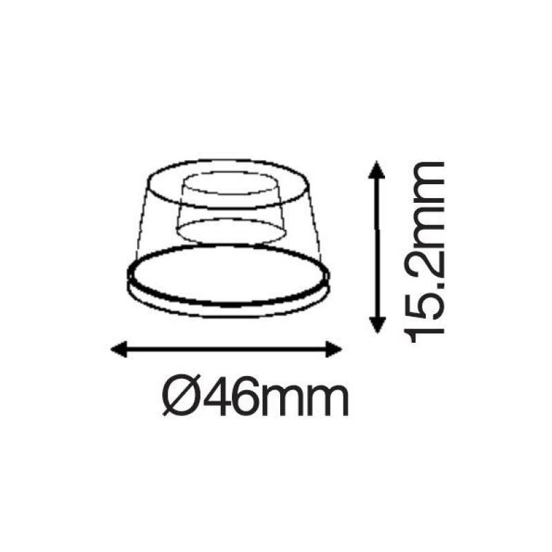 Ποδαράκια επίπλων διάφανα Φ46x15.2 2τεμ ERGO - Image 2