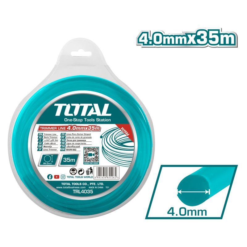 TOTAL ΜΕΣΙΝΕΖΑ ΣΤΡΟΓΓΥΛΗ 4mm - 35m (TRL4035)