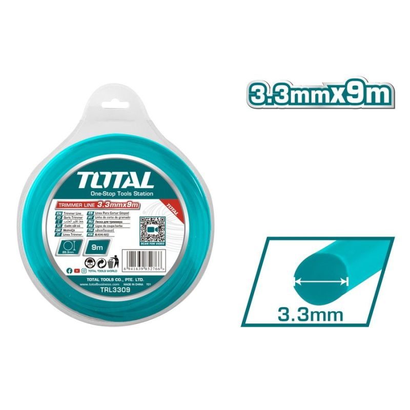 TOTAL ΜΕΣΙΝΕΖΑ ΣΤΡΟΓΓΥΛΗ 3.3mm - 9m (TRL3309)