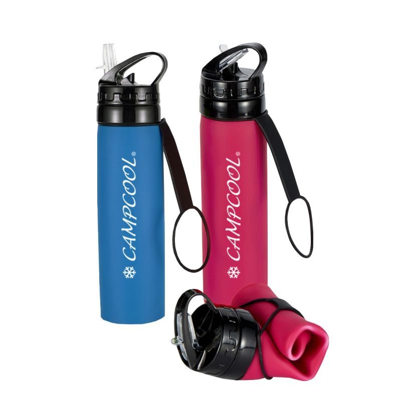 CAMPCOOL ΜΠΟΥΚΑΛΙ  ΣΙΛΙΚΟΝΗΣ 600 ml ΕΥΚΑΜΠΤΟ ΧΡΩΜΑΤΙΣΤΟ