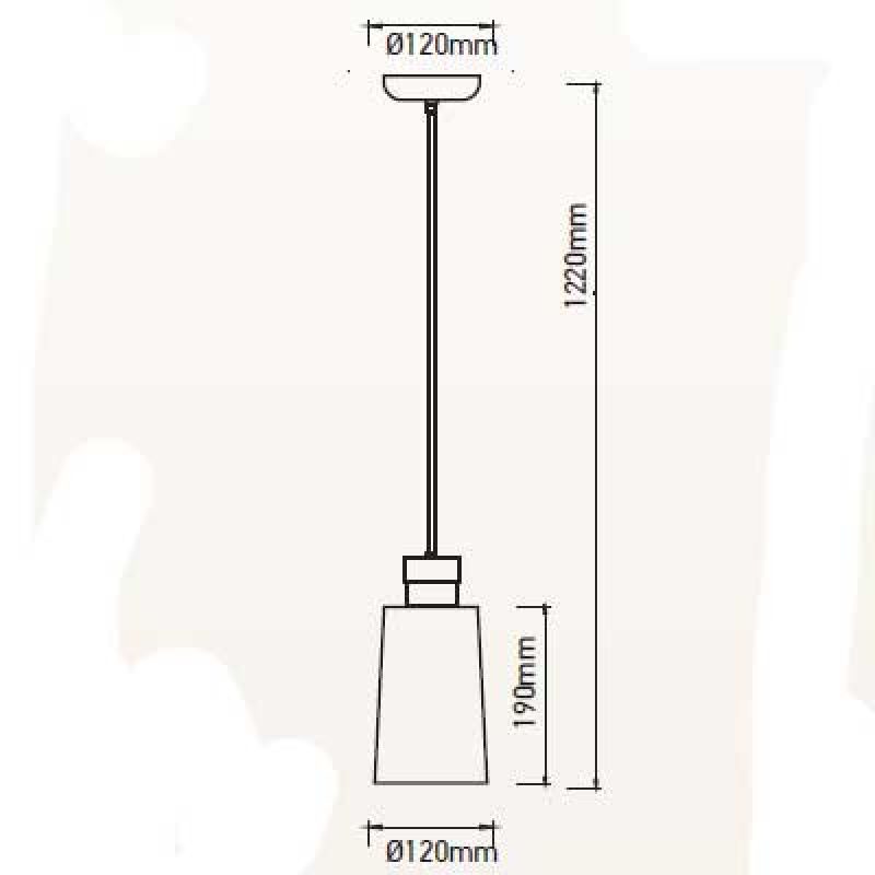 Κρεμαστή λάμπα ακρυλική λευκή & χρυσή LED Φ120 - Image 3