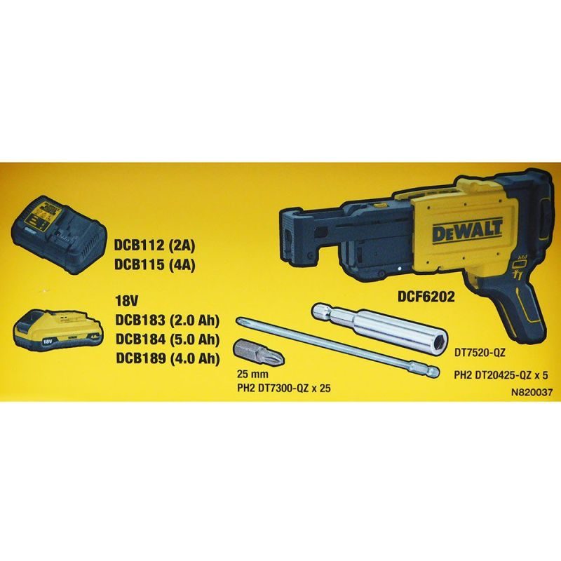 Κατσαβίδι γυψοσανίδας σετ TSTAK 2X5.0AH 18V LI-ION BRUSHLESS DCF620P2K DEWALT - Image 7