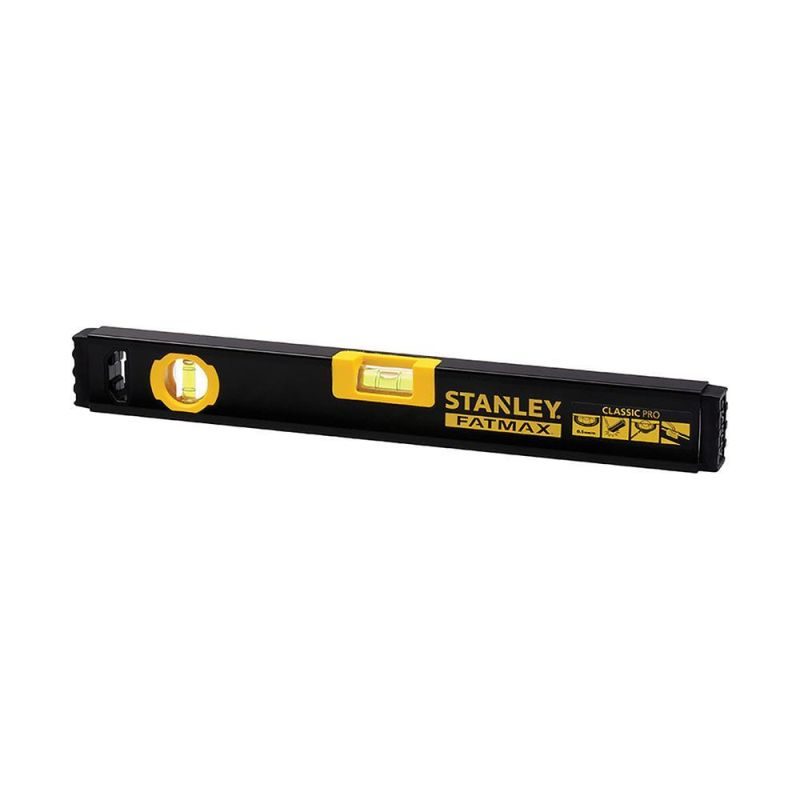 Αλφάδι αλουμινίου FATMAX Classic Pro μαύρο με 2 μάτια μήκος 40cm STANLEY