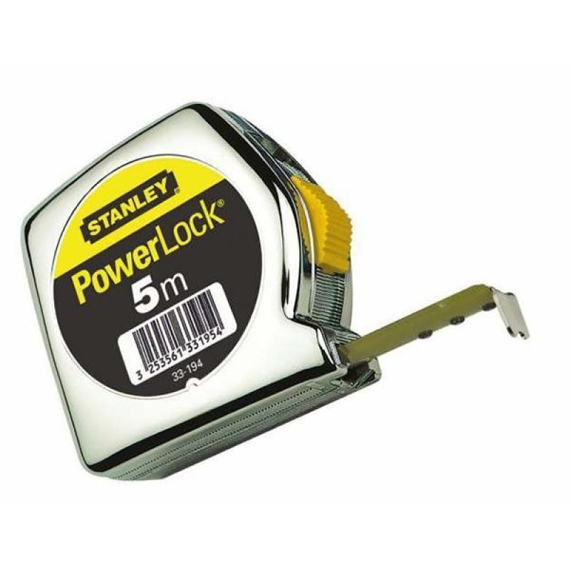 Μέτρο POWERLOCK με κέλυφος ABS και λάμα 19mm - 5m σε blister STANLEY