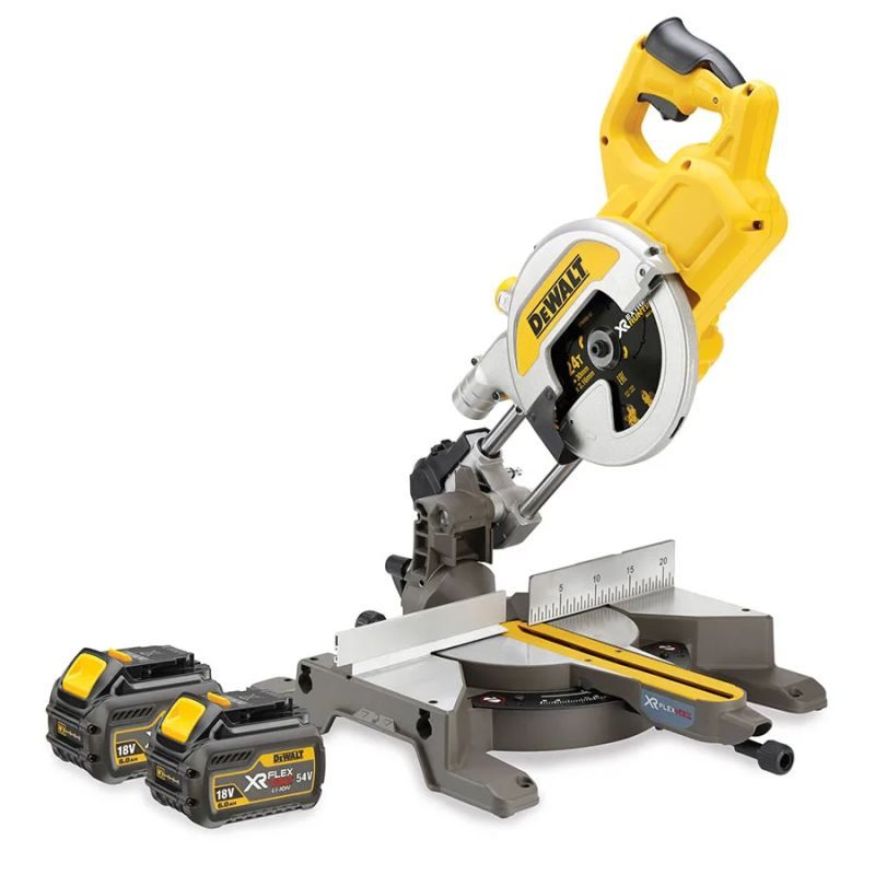 DEWALT Δισκοπρίονο συρόμενο 54V 216mm FLEXVOLT με 2 μπατ. DCS777T2 DeWalt