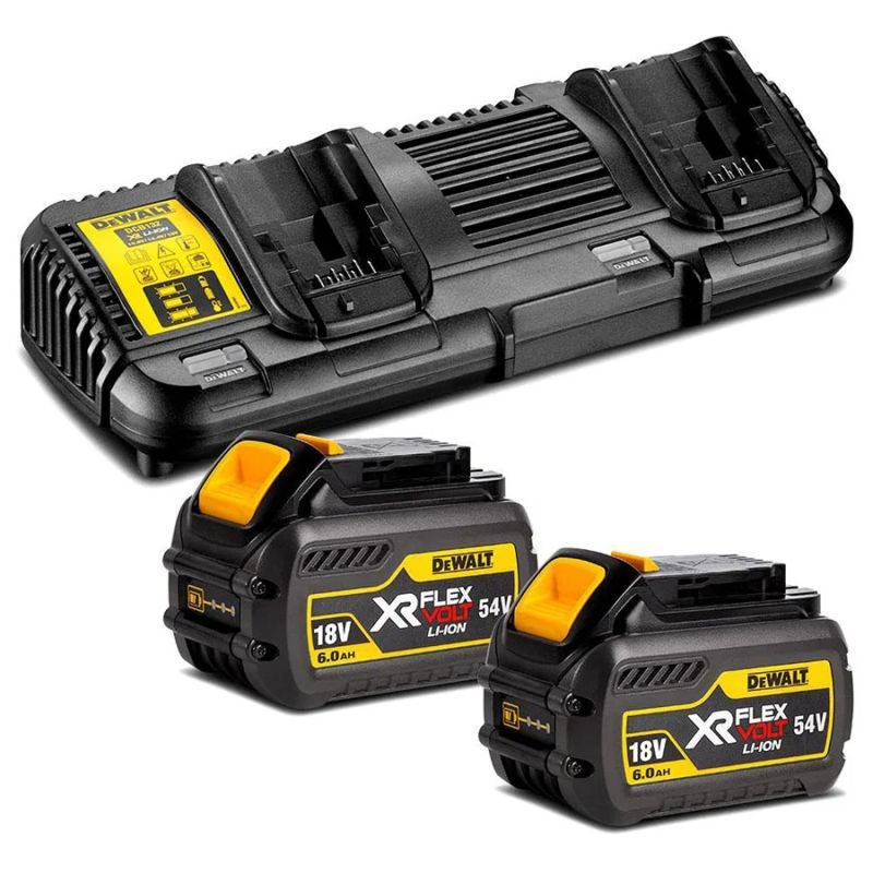 DEWALT Φορτιστής διπλής θύρας & 2 μπατ. 54V 6.0Ah DCB132T2 DeWalt