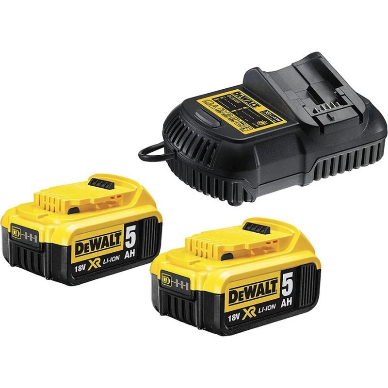 DEWALT XR Li-Ion Σετ φορτιστής & 2 μπαταρίες 18V 5.0Ah DCB115P2 DeWalt