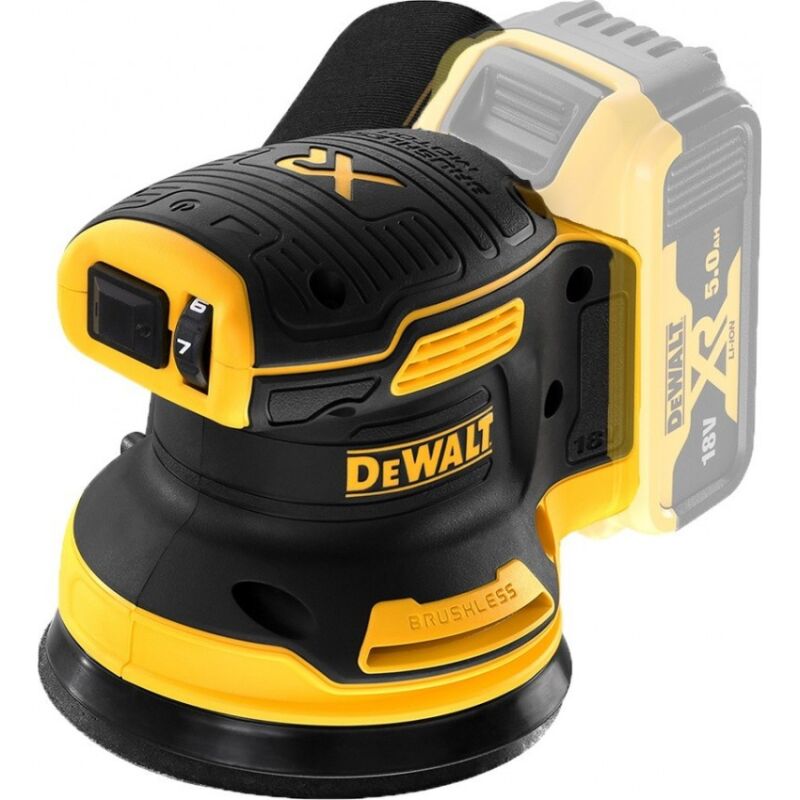 Dewalt DCW210N Έκκεντρο Τριβείο 125mm Μπαταρίας 18V Solo με Ρύθμιση Ταχύτητας DeWalt