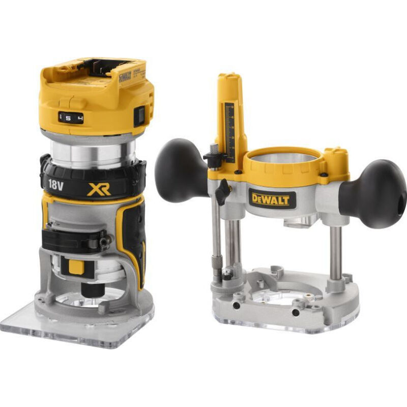 DEWALT DCW604NT Ρούτερ 18V XR Solo με Ρύθμιση Ταχύτητας & Σύστημα Αναρρόφησης DeWalt