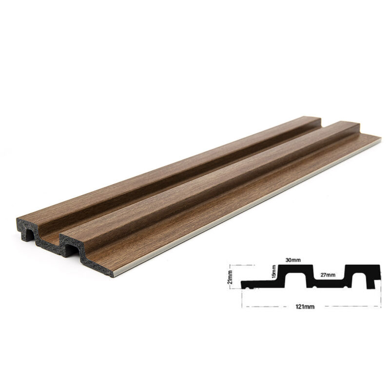 PS PANEL  ΜΕ 3D ΠΗΧΑΚΙΑ 44 RESIDENCE 21/122 mm BROWN OAK NewPlan - Image 3