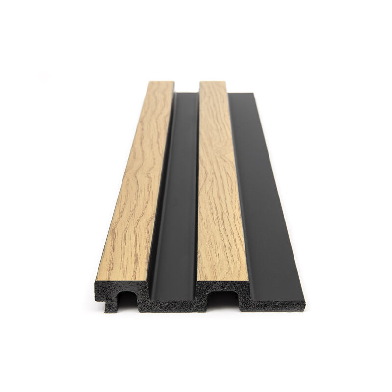 PS PANEL  ΜΕ 3D ΠΗΧΑΚΙΑ F4 RESIDENCE 21/122 mm  NAT.OAK/BLACK NewPlan - Image 2