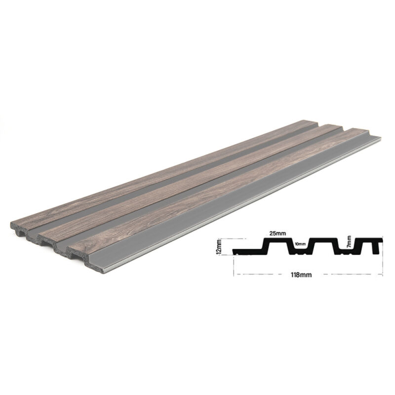 PS PANEL ΜΕ 3D ΠΗΧΑΚΙΑ 00 PIANO 12/122/2900mm WALNUT/DARK GREY NewPlan - Image 3