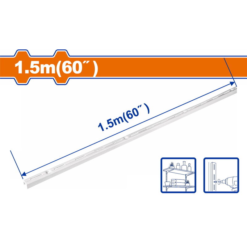 WADFOW ΒΕΡΓΑ ΔΙΑΤΡΗΤΗ ΜΟΝΗ ΡΑΦΙΩΝ 1.5m (WZJ9302)