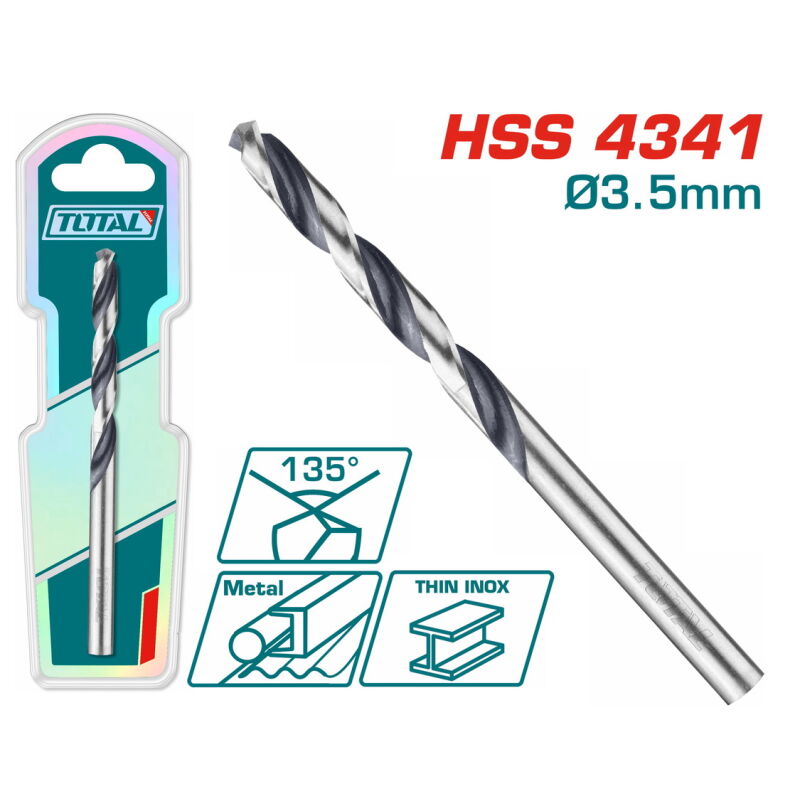 TOTAL ΕΠΑΓΓ. ΤΡΥΠΑΝΙ HSS DIN4341 3.5mm 1τεμ (TAC1200354)