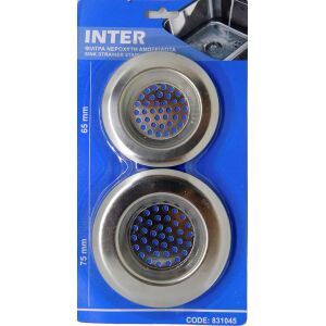 ΦΙΛΤΡΑ ΝΕΡΟΧΥΤΗ INTER 831045 ΣΕΤ 2ΤΕΜ 65+75ΜΜ INOX