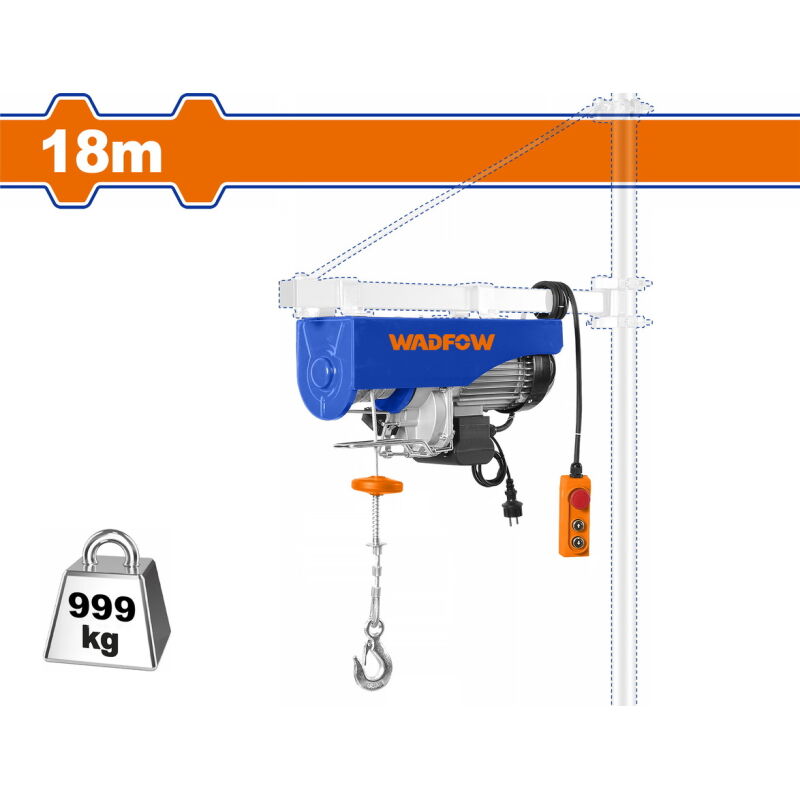 WADFOW ΗΛΕΚΤΡΙΚΟ ΠΑΛΑΓΚΟ 1.600W 500/999Kg 18m (WETH1A02)