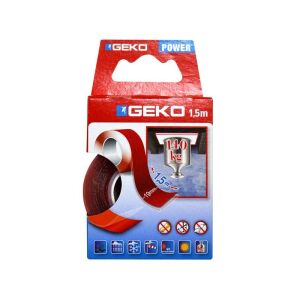 Ταινία Διπλής Όψης Gel & Εξωτερικού Χώρου 19mmX1.5m 140Kg GEKO 20010