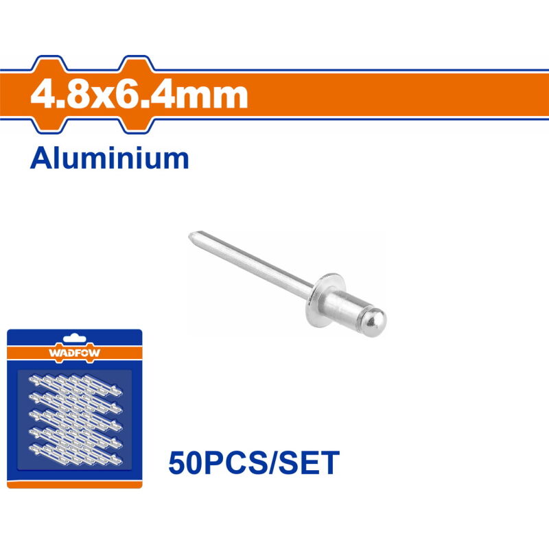 WADFOW ΠΡΙΤΣΙΝΙΑ ΑΛΟΥΜ. 4.8 X 6.4mm 50TEM (WREZK31)