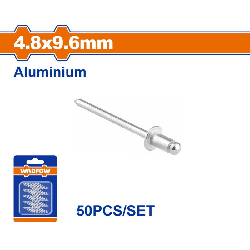 WADFOW ΠΡΙΤΣΙΝΙΑ ΑΛΟΥΜ. 4.8 X 9.6mm 50TEM (WREZK32)