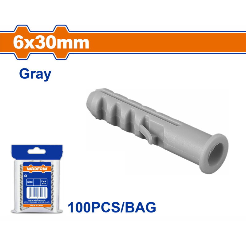 WADFOW ΒΙΣΜΑ ΠΛΑΣΤΙΚΟ PE ΜΕ ΡΟΔΕΛΑ UNIVERSAL 6X30mm 100TEM (WXTC911)